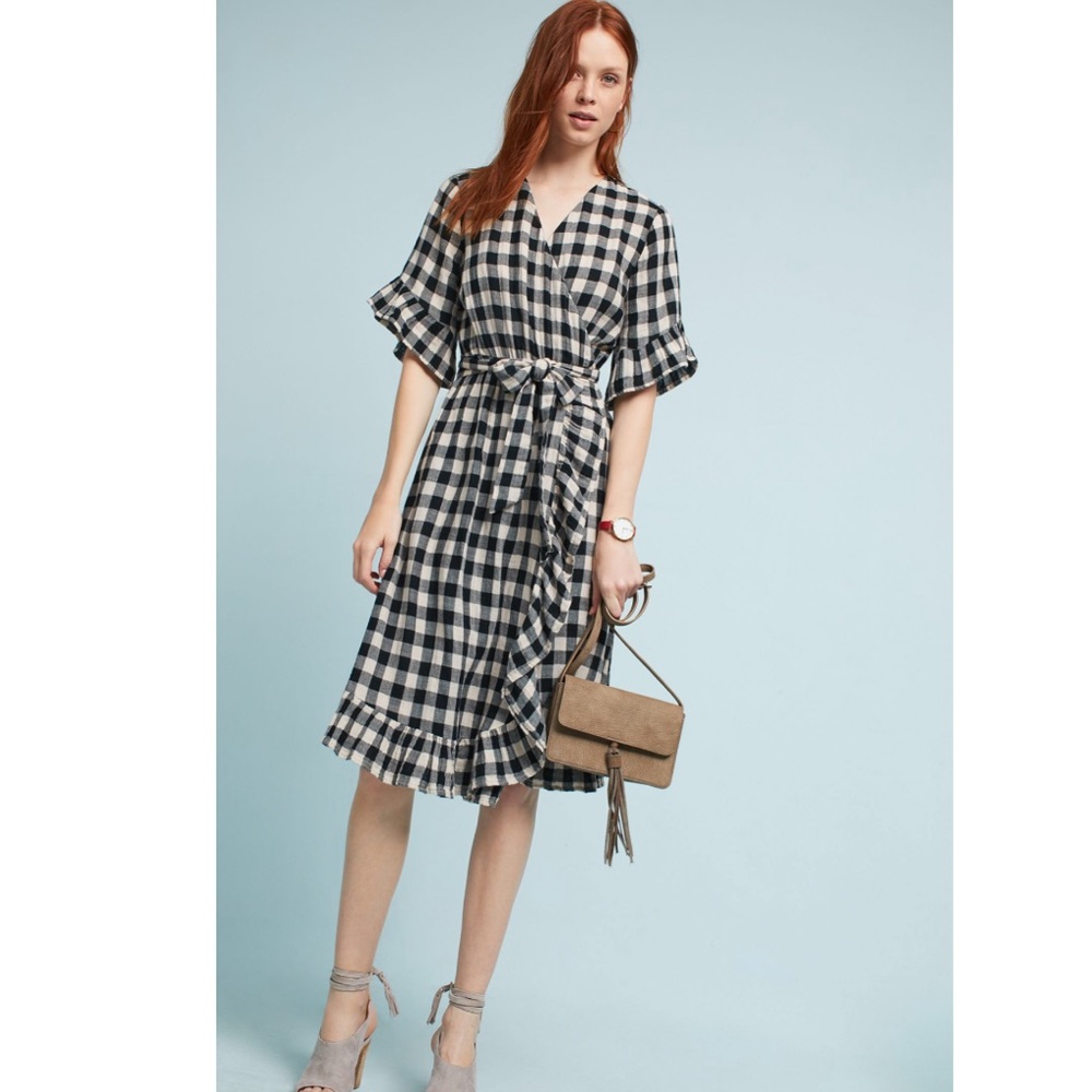 Anthropologie Isabella Sinclair Checkered Dress